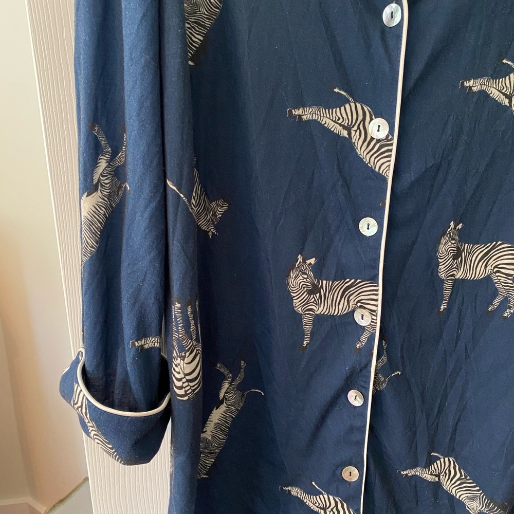 ModCloth Blue Zebra Sleep Shirt - Picture 3 of 4